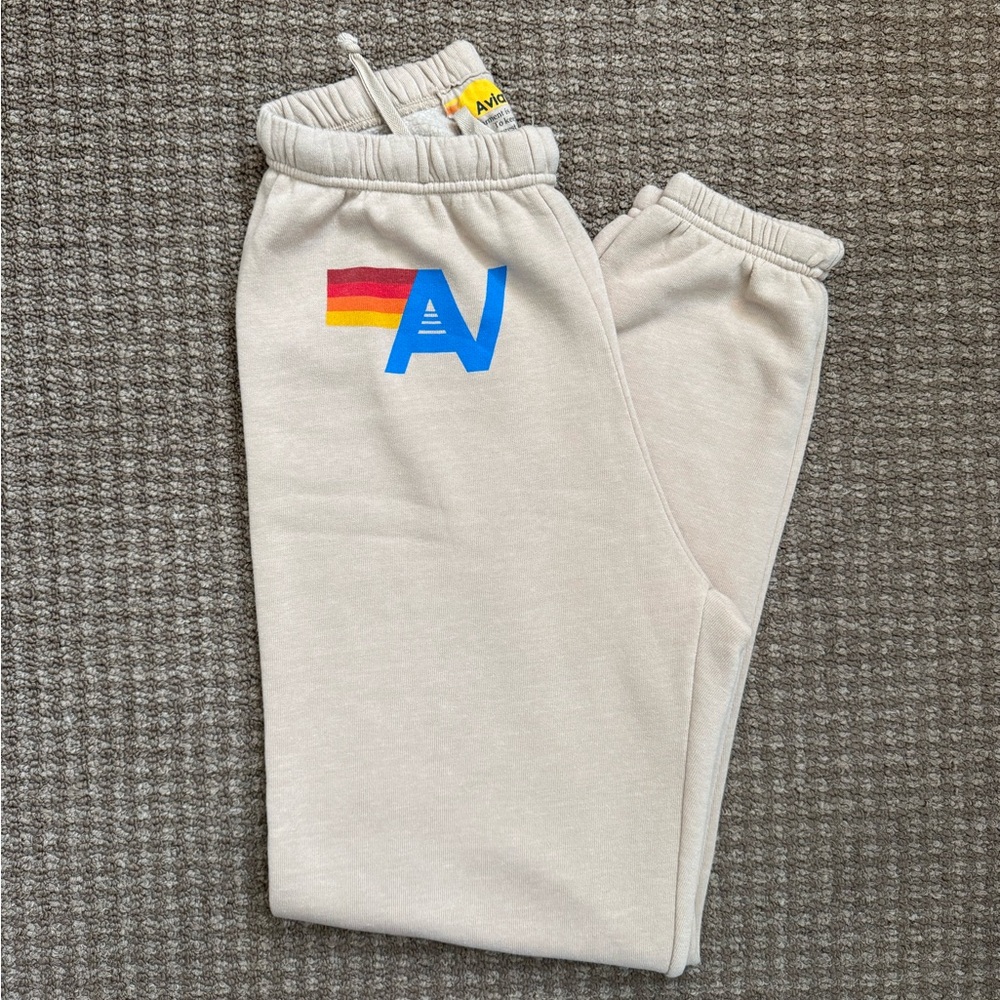 Aviator Nation Logo Sweatpants - sand M